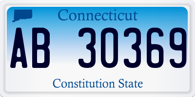 CT license plate AB30369