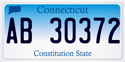 CT license plate AB30372