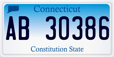 CT license plate AB30386