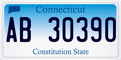 CT license plate AB30390