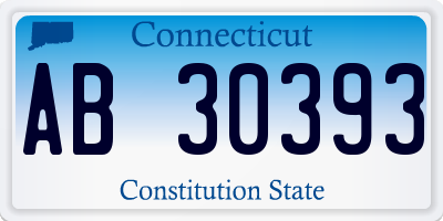 CT license plate AB30393