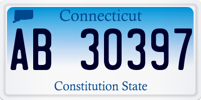 CT license plate AB30397