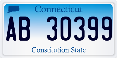 CT license plate AB30399