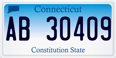 CT license plate AB30409