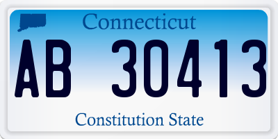 CT license plate AB30413