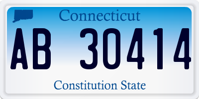 CT license plate AB30414