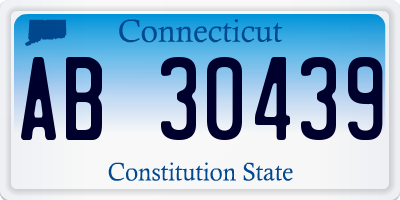CT license plate AB30439