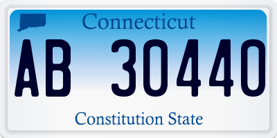 CT license plate AB30440