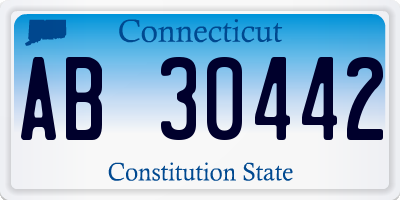 CT license plate AB30442