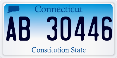 CT license plate AB30446