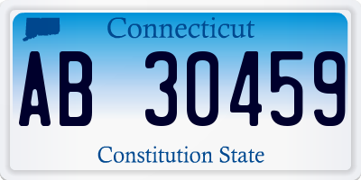 CT license plate AB30459