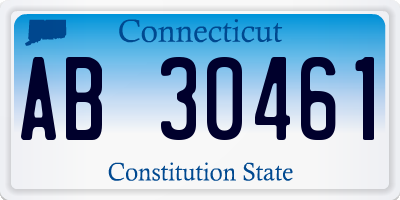 CT license plate AB30461