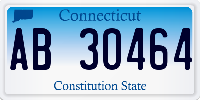 CT license plate AB30464
