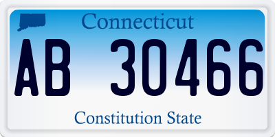 CT license plate AB30466