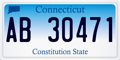 CT license plate AB30471