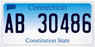 CT license plate AB30486