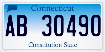 CT license plate AB30490