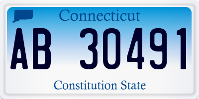 CT license plate AB30491