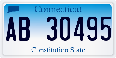 CT license plate AB30495