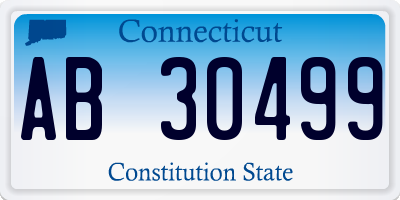 CT license plate AB30499