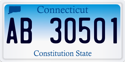 CT license plate AB30501