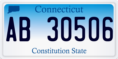 CT license plate AB30506