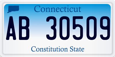 CT license plate AB30509