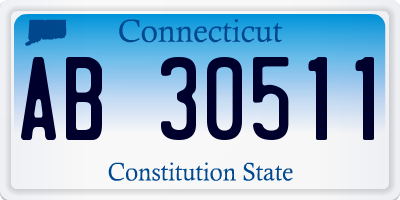 CT license plate AB30511