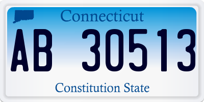 CT license plate AB30513