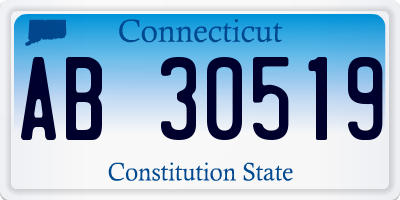 CT license plate AB30519