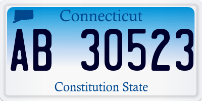 CT license plate AB30523