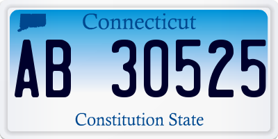 CT license plate AB30525