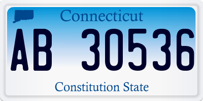 CT license plate AB30536