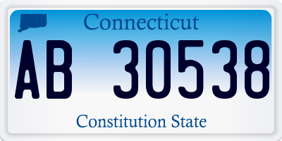CT license plate AB30538