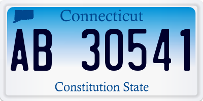 CT license plate AB30541