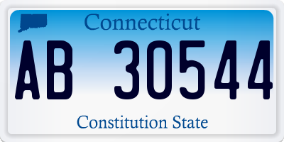 CT license plate AB30544
