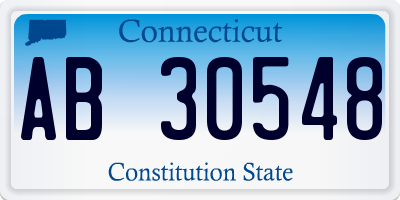 CT license plate AB30548