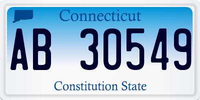 CT license plate AB30549