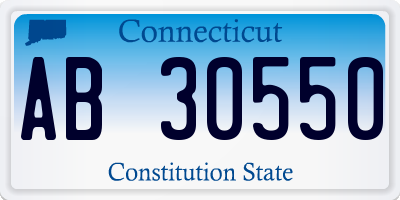 CT license plate AB30550