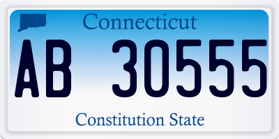 CT license plate AB30555