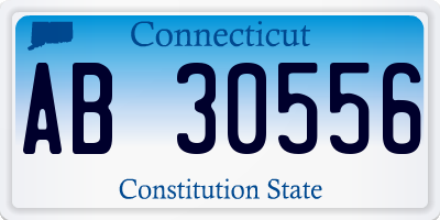 CT license plate AB30556