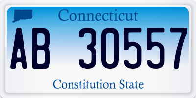 CT license plate AB30557