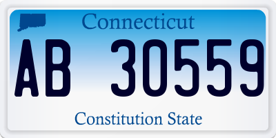 CT license plate AB30559