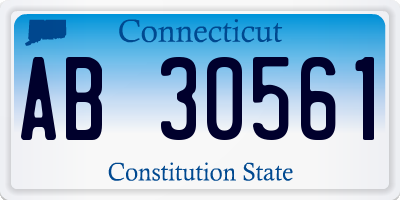 CT license plate AB30561