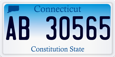 CT license plate AB30565