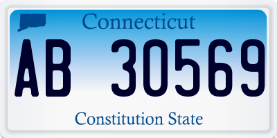 CT license plate AB30569