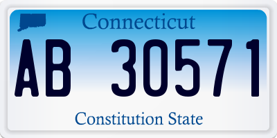 CT license plate AB30571