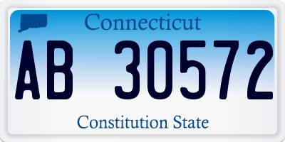 CT license plate AB30572
