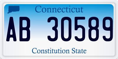 CT license plate AB30589