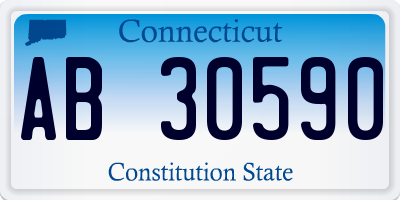 CT license plate AB30590
